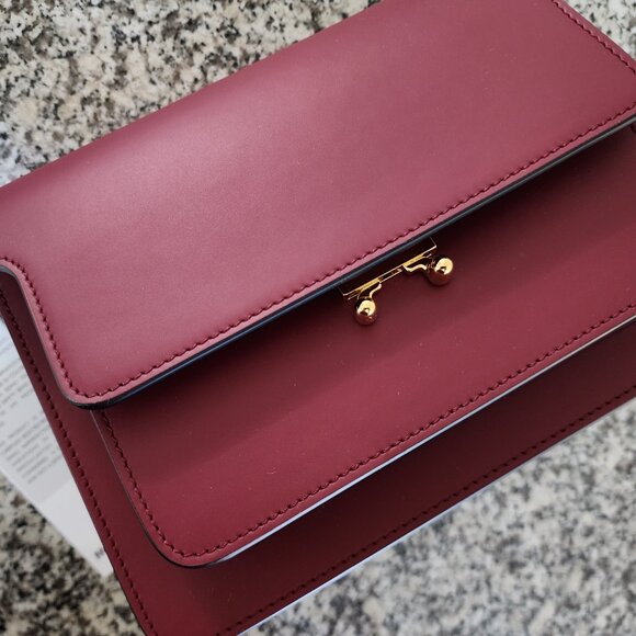 NWT-MARNI TRUNK BAG CALF SKIN MEDIUM ❤️ (#81) - Picture 9 of 15